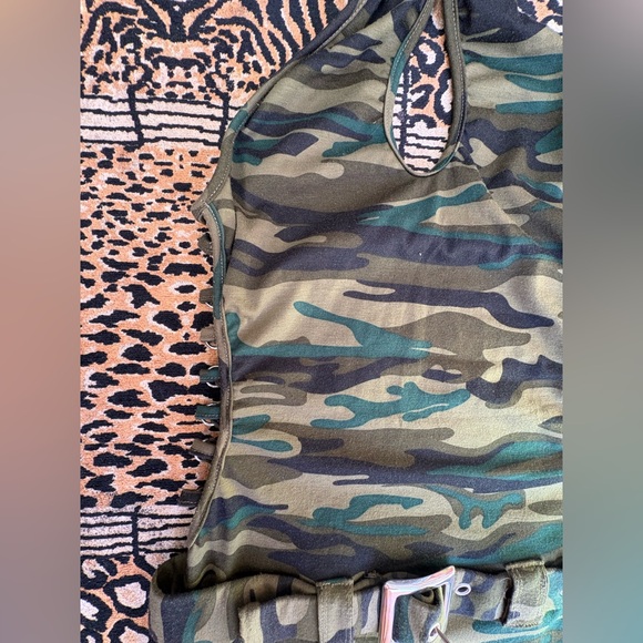 Camouflage Mini Backless Sexy Cotton Dress (S) - Picture 6 of 7